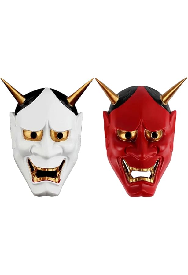 Amazon.co.jp: [Formemory] お面 青鬼 赤鬼 コスプレ 鬼のお面